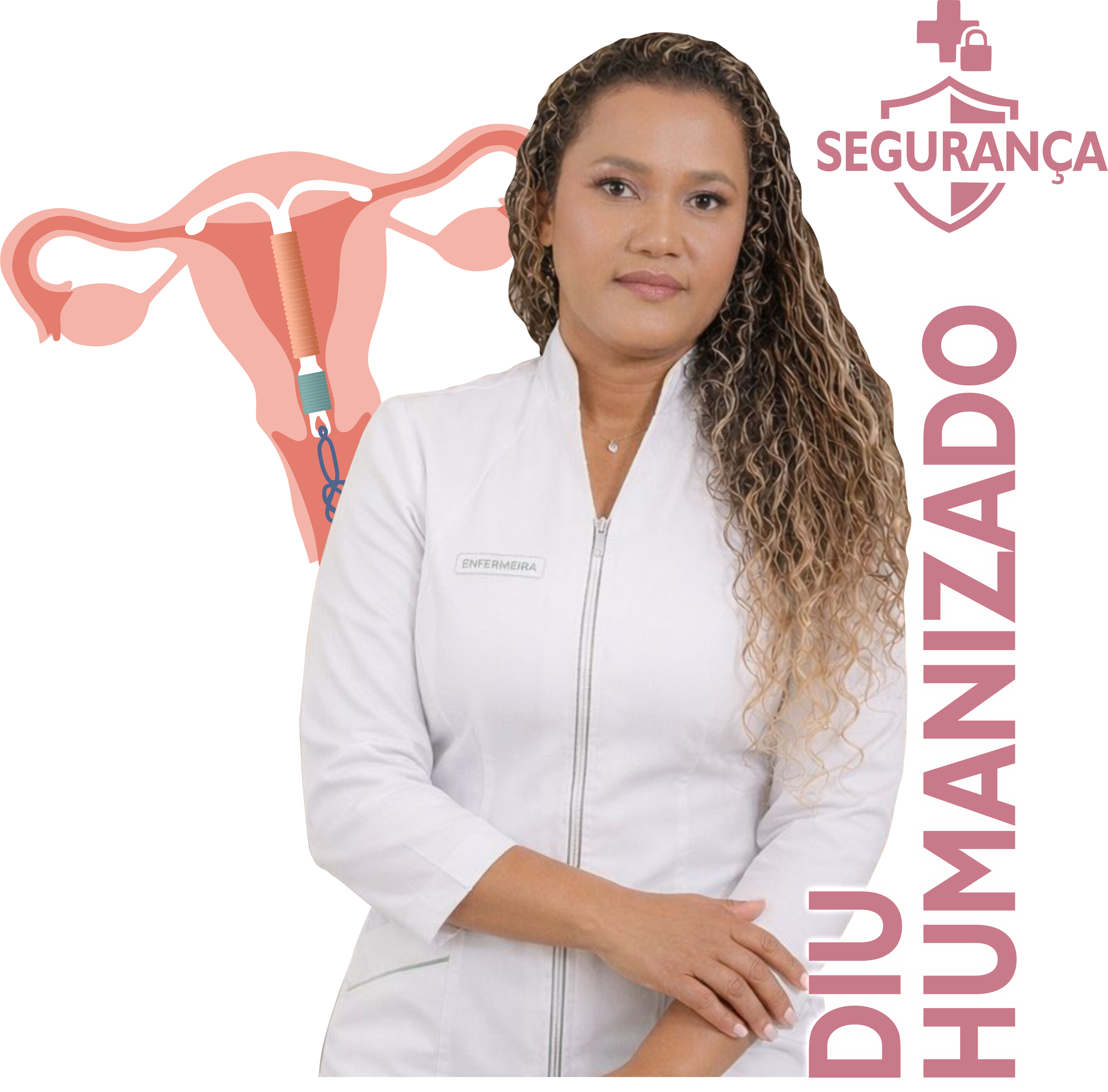 Profissional segurando DIU